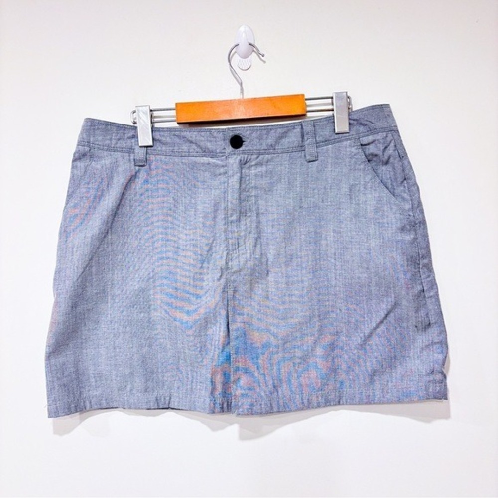 ICEBREAKER Grey Merino Wool Cotton Mini Skirt Pockets Outdoor Travel Size 14